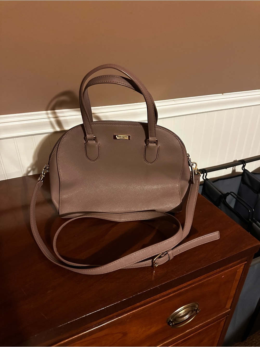 Kate Spade Dusty Pink Satchel with shoulder strap